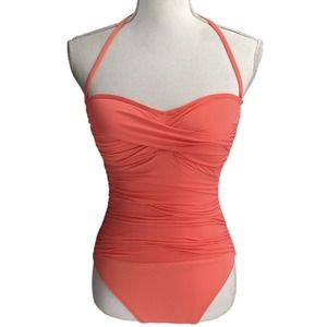 LA Blanca NEW Womens Size 6 Island Goddess One Piece Swimsuit Shirred Front